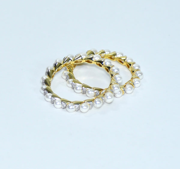 Pearl & Gold Bracelet set