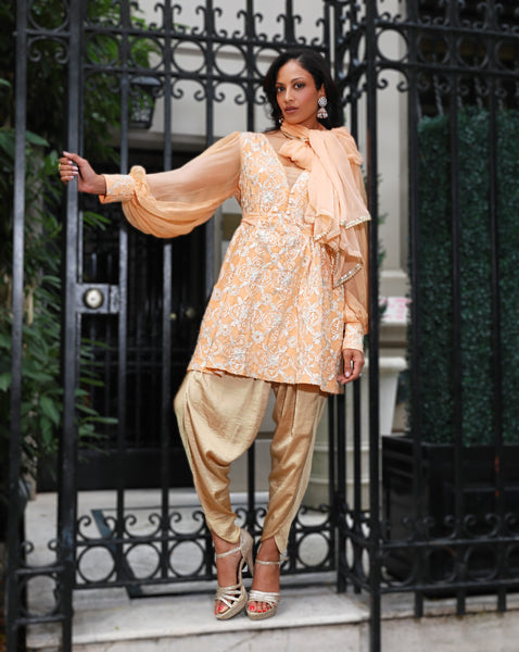 Siya - Peach peplum - Gotta work Suit