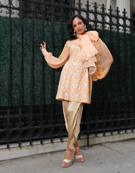Siya - Peach peplum - Gotta work Suit