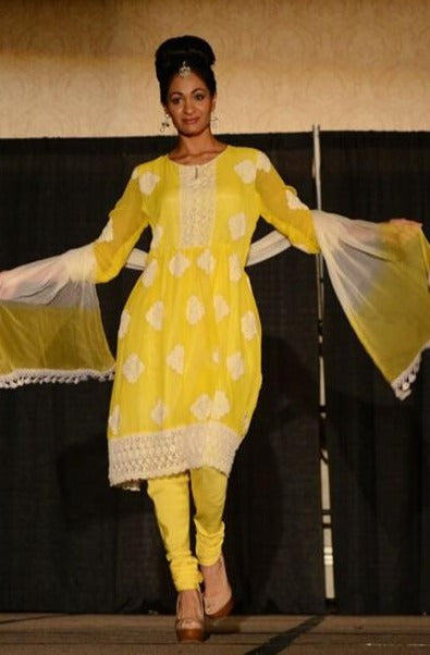 Rupal - Georgette and lace dress suit- SOLD OUT