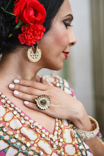 Kundan & Stone Look Statement Ring- SOLD OUT
