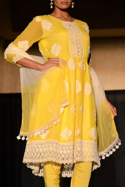 Rupal - Georgette and lace dress suit- SOLD OUT