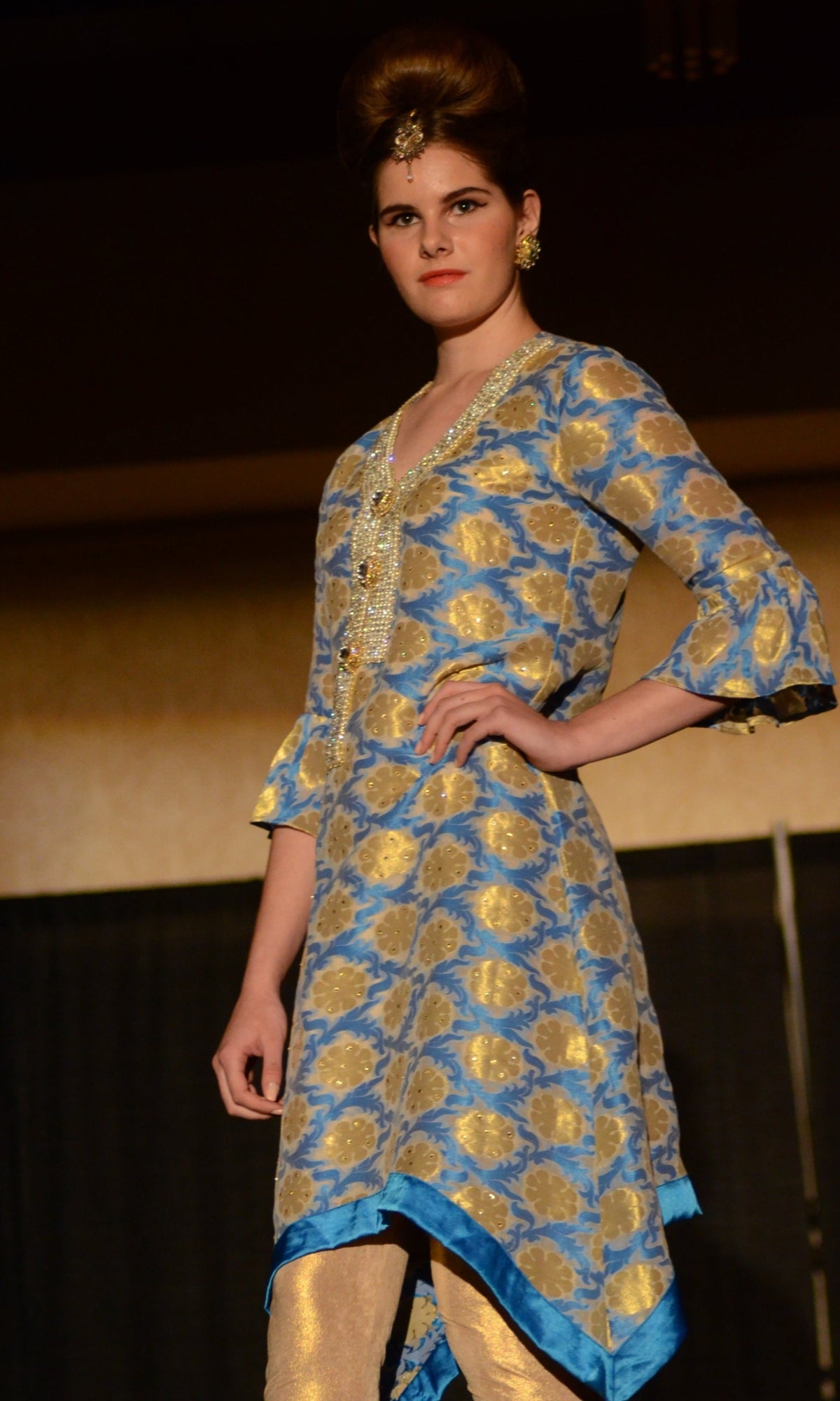 Alia- Brocade Tunic asymmetrical hem- SOLD OUT