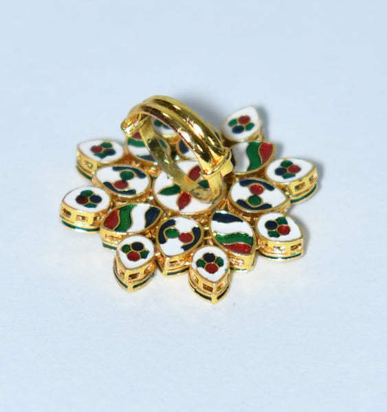 Gold/ Kundan opulent ring