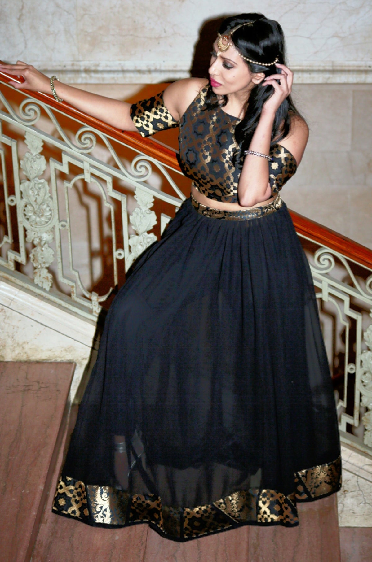 Gia - Sheer Lengha with modern blouse