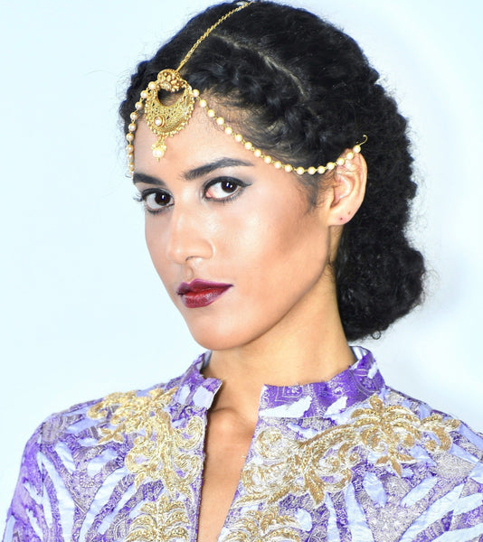 Ghoomar Gold Head Piece