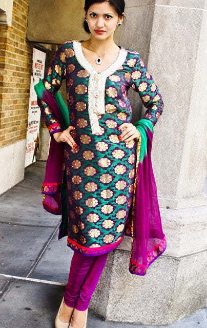 Sheena - Broadway brocade suit set