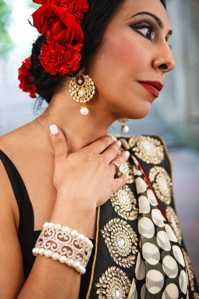 Posh Pari - Pearl and Diamond look Earrings