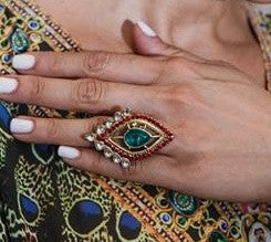 Ruby/ Emerald/ Diamond look Ring- SOLD OUT