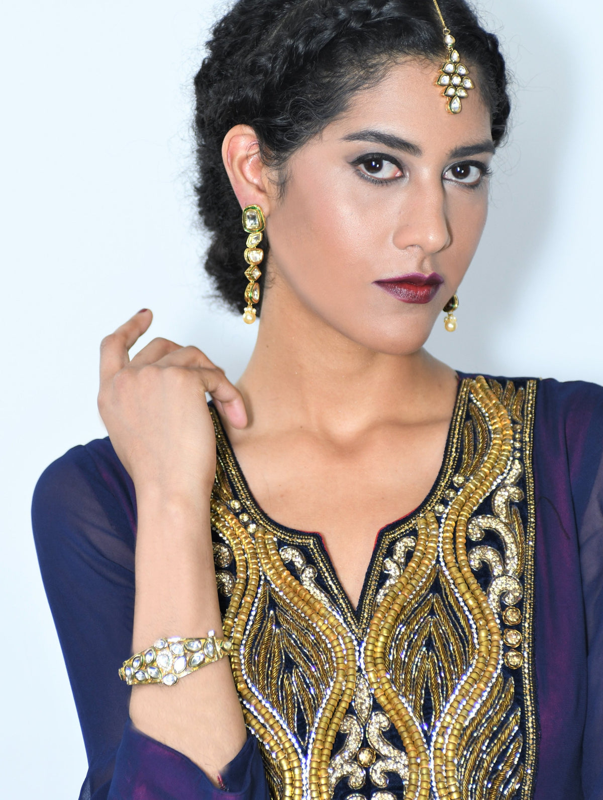 Gold/ Kundan bracelet